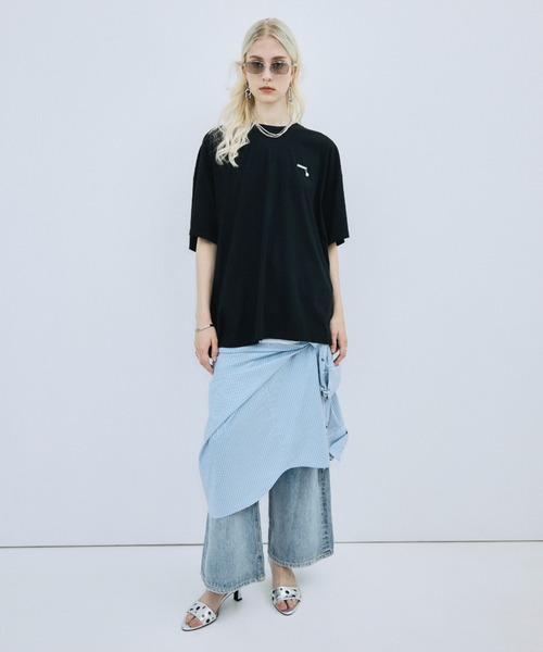 JOSE MOON（ジョゼムーン）の「PEARL OVER HALF SLEEVE T-SHIRT /パールオーバーハーフスリーブTシャツ（Tシャツ/カットソー・レディース・ブラック/グレー/ホワイト・FREE）」の19枚目の写真
