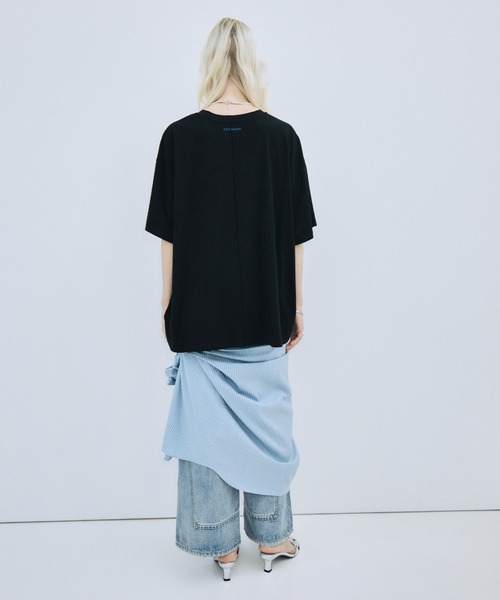 JOSE MOON（ジョゼムーン）の「PEARL OVER HALF SLEEVE T-SHIRT /パールオーバーハーフスリーブTシャツ（Tシャツ/カットソー・レディース・ブラック/グレー/ホワイト・FREE）」の22枚目の写真