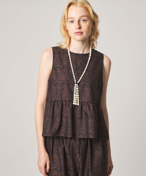 Steven Alan（スティーブンアラン）の「＜Steven Alan＞ジャガード タンクトップ ブラウス（シャツ/ブラウス・レディース・ワイン/ブラウン系・S/M）」の4枚目の写真