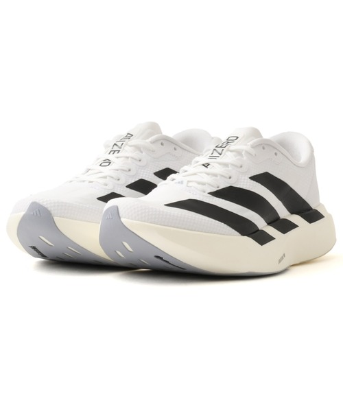 adidas(アディダス)の「adidas Adizero EVO SL WOVEN W / アディダス アディゼロ EVO SL ウーブン W(スニーカー・レディース・ホワイト・25.0cm/24.5cm/24.0cm/23.5cm/23.0cm)」の1枚目の写真