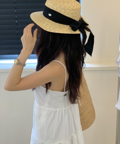 YUGA(ユーガ)の「YUGA_YGMC Korean-style Tiered long flared camisole dress(ワンピース・レディース・ブラック/オフホワイト・FREE)」の13枚目の写真