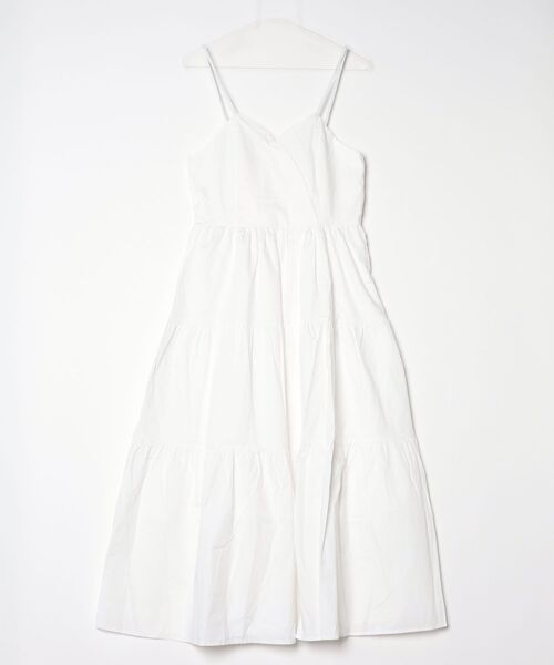 YUGA(ユーガ)の「YUGA_YGMC Korean-style Tiered long flared camisole dress(ワンピース・レディース・ブラック/オフホワイト・FREE)」の7枚目の写真