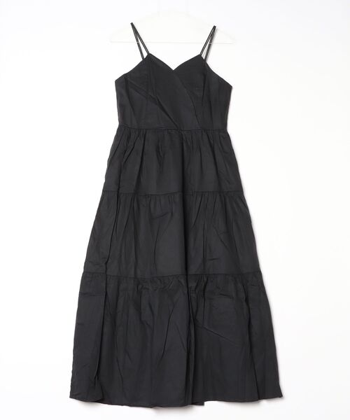 YUGA(ユーガ)の「YUGA_YGMC Korean-style Tiered long flared camisole dress(ワンピース・レディース・ブラック/オフホワイト・FREE)」の8枚目の写真