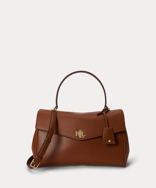 LAUREN RALPH LAUREN(ローレン ラルフ ローレン)の「ナッパ レザー ミディアム Farrah ソフト サッチェル(ショルダーバッグ・レディース・ブラウン・ONE)」の1枚目の写真