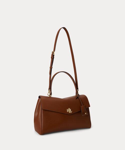 LAUREN RALPH LAUREN(ローレン ラルフ ローレン)の「ナッパ レザー ミディアム Farrah ソフト サッチェル(ショルダーバッグ・レディース・ブラウン・ONE)」の2枚目の写真