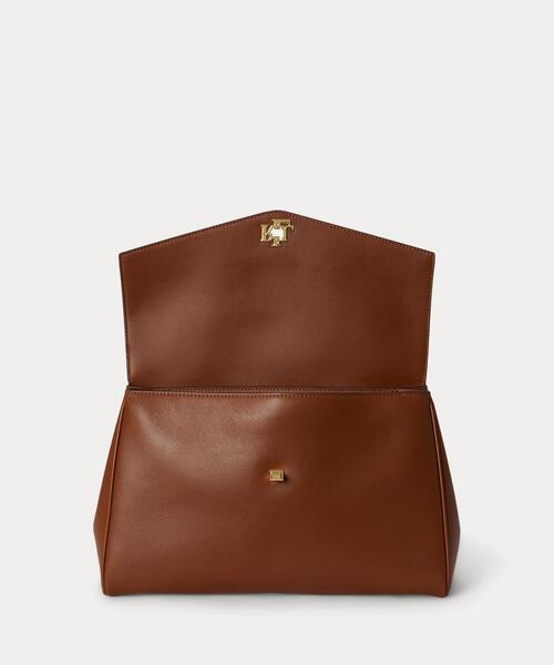 LAUREN RALPH LAUREN(ローレン ラルフ ローレン)の「ナッパ レザー ミディアム Farrah ソフト サッチェル(ショルダーバッグ・レディース・ブラウン・ONE)」の4枚目の写真