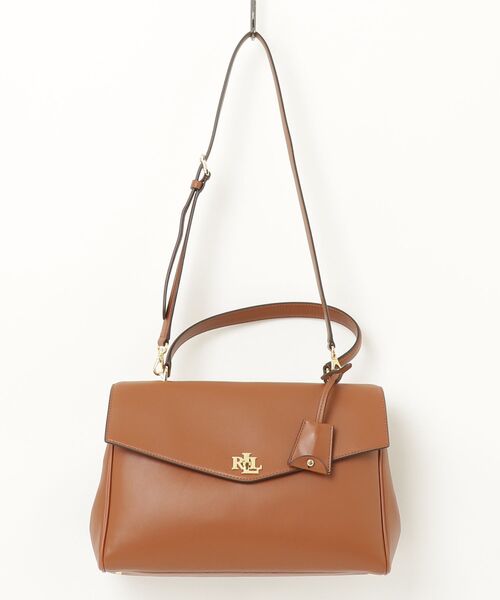 LAUREN RALPH LAUREN(ローレン ラルフ ローレン)の「ナッパ レザー ミディアム Farrah ソフト サッチェル(ショルダーバッグ・レディース・ブラウン・ONE)」の8枚目の写真
