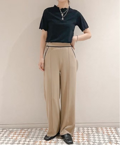 GORGE（ゴージ）の「ウェストパイピングワイドパンツ（その他パンツ・レディース・ブラック系・F）」の4枚目の写真