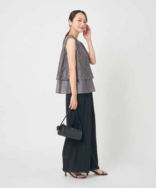 ANAYI（アナイ）の「からみストライプイージーパンツ（その他パンツ・レディース・ピンク/ブラック・38/36）」の5枚目の写真