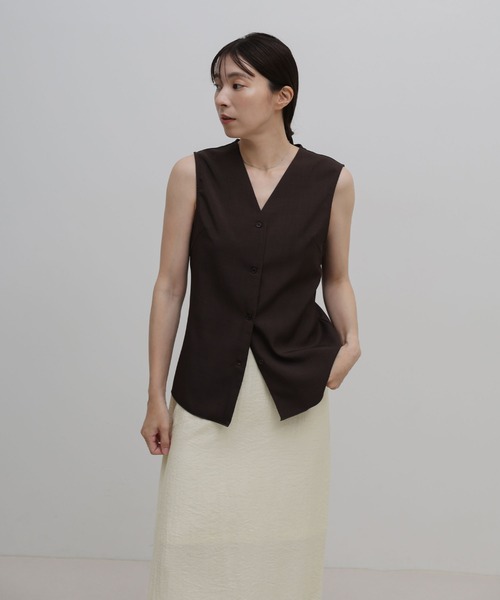 select MOCA(セレクトモカ)の「リネンライクバックスリットシアーIラインスカート(スカート・レディース・アイボリー/ブラック・LARGE/MEDIUM)」の11枚目の写真