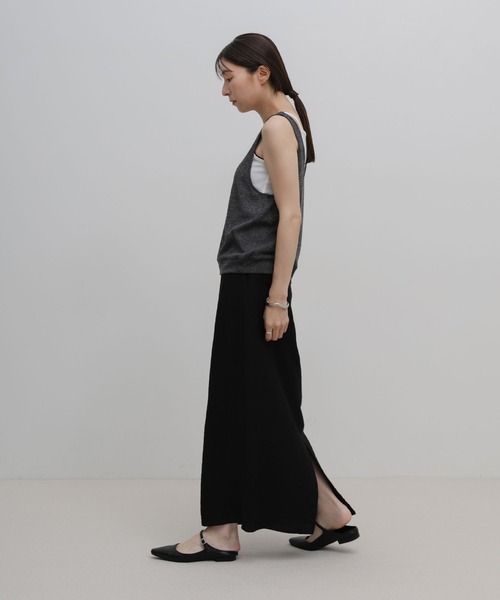 select MOCA(セレクトモカ)の「リネンライクバックスリットシアーIラインスカート(スカート・レディース・アイボリー/ブラック・LARGE/MEDIUM)」の17枚目の写真