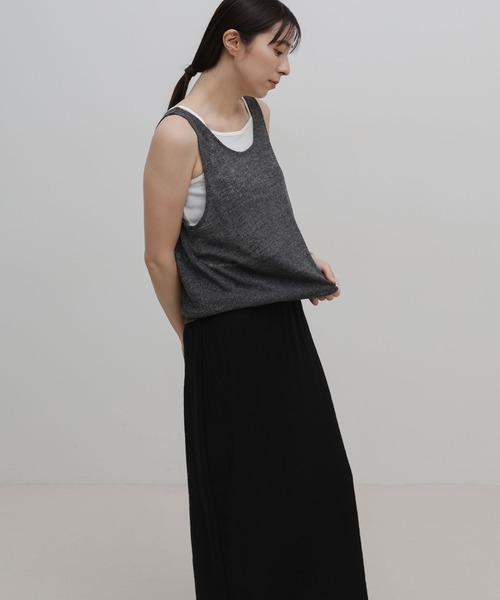 select MOCA(セレクトモカ)の「リネンライクバックスリットシアーIラインスカート(スカート・レディース・アイボリー/ブラック・LARGE/MEDIUM)」の20枚目の写真