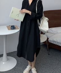 ロングシャツワンピース