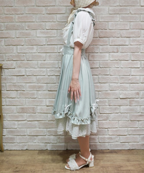 axes femme POETIQUE(アクシーズファムポエティック)の「リボン付きフリルサスSK(スカート・レディース・レッド/ミント/ネイビー・MEDIUM)」の5枚目の写真