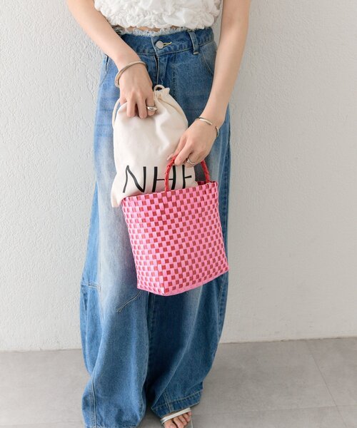 mystic（ミスティック）の「【NHE】ミニカゴバッグ（かごバッグ・レディース・ピンク/ブラック・ONE SIZE）」の9枚目の写真
