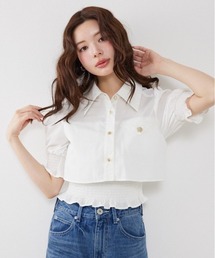 クロップドレイヤードブラウス 秋服