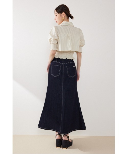 rienda（リエンダ）の「クロップドレイヤードブラウス　秋服（シャツ/ブラウス・レディース・イエロー系その他/ブラック/ホワイト・FREE）」の9枚目の写真