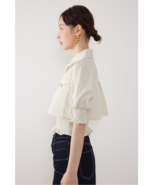 rienda（リエンダ）の「クロップドレイヤードブラウス　秋服（シャツ/ブラウス・レディース・イエロー系その他/ブラック/ホワイト・FREE）」の13枚目の写真
