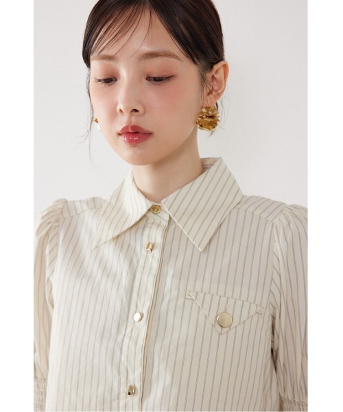 rienda（リエンダ）の「クロップドレイヤードブラウス　秋服（シャツ/ブラウス・レディース・イエロー系その他/ブラック/ホワイト・FREE）」の15枚目の写真