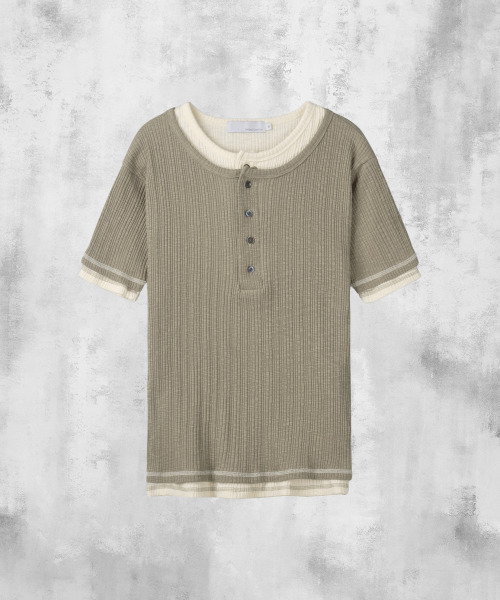 PARADIGMFILM（パラダイムフィルム）の「[Ep.02] スラブレイヤードヘンリーネックニットトップ（ベージュ）（Tシャツ/カットソー・レディース・その他・MEDIUM/LARGE）」の10枚目の写真