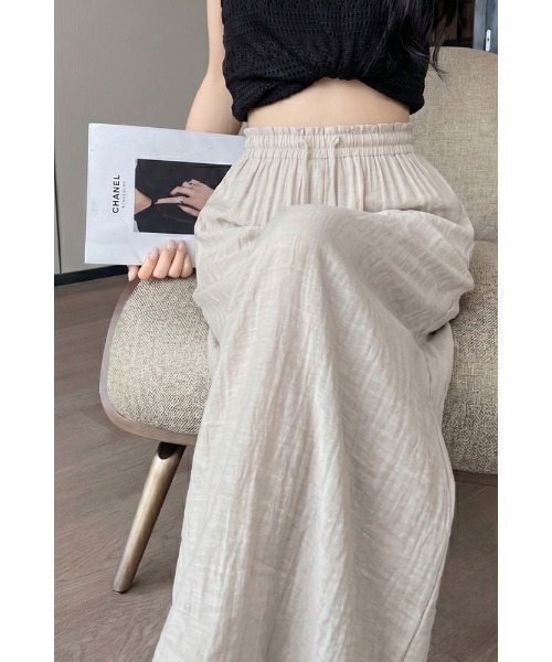 witch(ウイッチ)の「フレアワイドパンツゆるひら涼スラブパンツ(その他パンツ・レディース・ネイビー/ベージュ/グレー/ホワイト/ピンク/イエロー/ブラック/ブルー・FREE)」の21枚目の写真