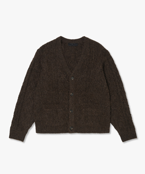 Bokashi V-neck кардиган — dark brown