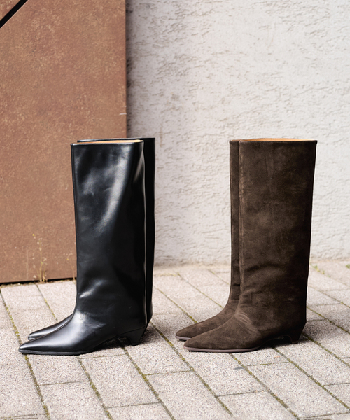 LE TALON(ルタロン)の「4cmワイドシャフトロングブーツ(ブーツ・レディース・ブラック系その他/ブラウン・X-SMALL/SMALL/MEDIUM/LARGE/X-LARGE)」の3枚目の写真