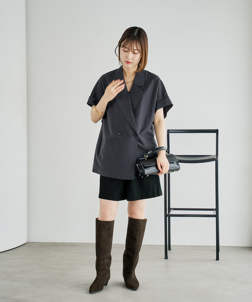 LE TALON(ルタロン)の「4cmワイドシャフトロングブーツ(ブーツ・レディース・ブラック系その他/ブラウン・X-SMALL/SMALL/MEDIUM/LARGE/X-LARGE)」の10枚目の写真