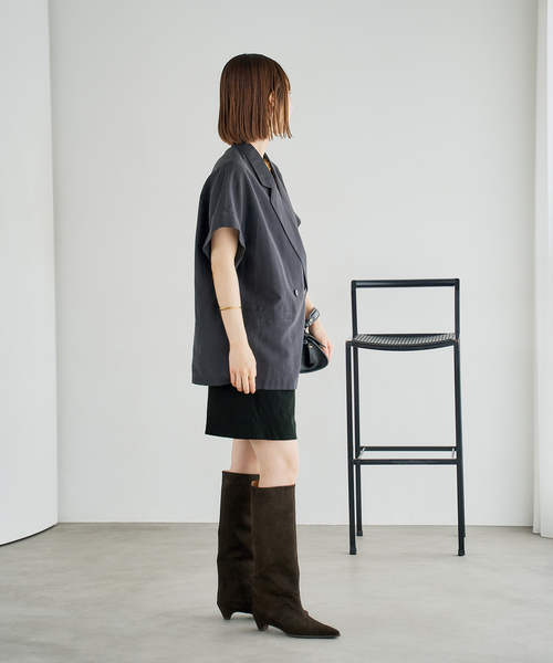 LE TALON(ルタロン)の「4cmワイドシャフトロングブーツ(ブーツ・レディース・ブラック系その他/ブラウン・X-SMALL/SMALL/MEDIUM/LARGE/X-LARGE)」の11枚目の写真