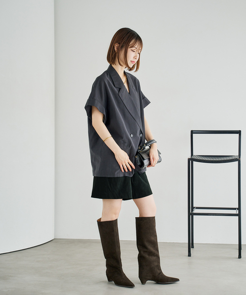 LE TALON(ルタロン)の「4cmワイドシャフトロングブーツ(ブーツ・レディース・ブラック系その他/ブラウン・X-SMALL/SMALL/MEDIUM/LARGE/X-LARGE)」の12枚目の写真