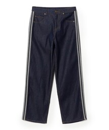 BEAMS | adidas / ADIDAS FIREBIRD ADICOLOR DENIM MID-RISE STRAIGHT-INDIGO DENIM(デニムパンツ)