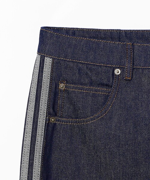 adidas(アディダス)の「adidas / ADIDAS FIREBIRD ADICOLOR DENIM MID-RISE STRAIGHT-INDIGO DENIM(デニムパンツ・メンズ・インディゴブルー・34inch/32inch/36inch/30inch)」の3枚目の写真
