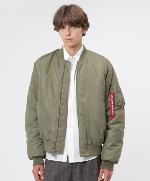 Alpha Industries(アルファインダストリーズ)の「Alpha Industries/アルファインダストリーズ/OXFORD MA-1 RELAXED FIT FLIGHT JACKET/オックスフォードMA-1 リラックスフィット フライトジャケット(MA-1・メンズ・ライトグレー/ブラック/ブラウン/オリーブ・S/M/L/XL/2XL)」の4枚目の写真