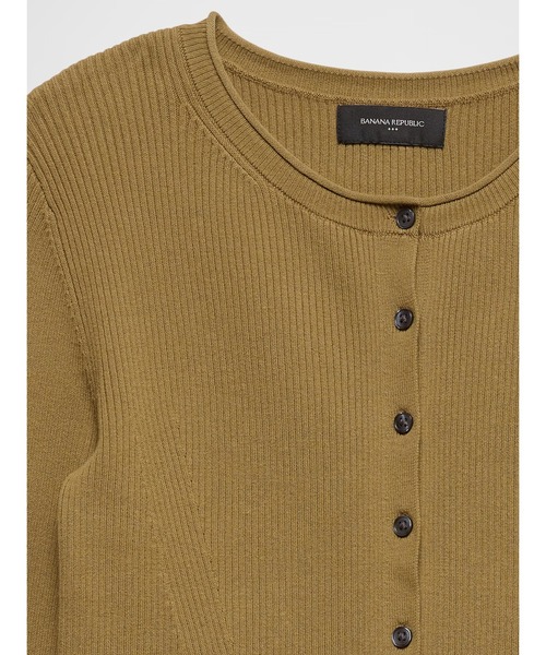 BANANA REPUBLIC FACTORY STORE(バナナリパブリック ファクトリーストア)の「BANANA REPUBLIC FACTORY STORE コットンリブカーディガン(カーディガン/ボレロ・レディース・ブラック/オリーブ・XS/S/M/L)」の7枚目の写真