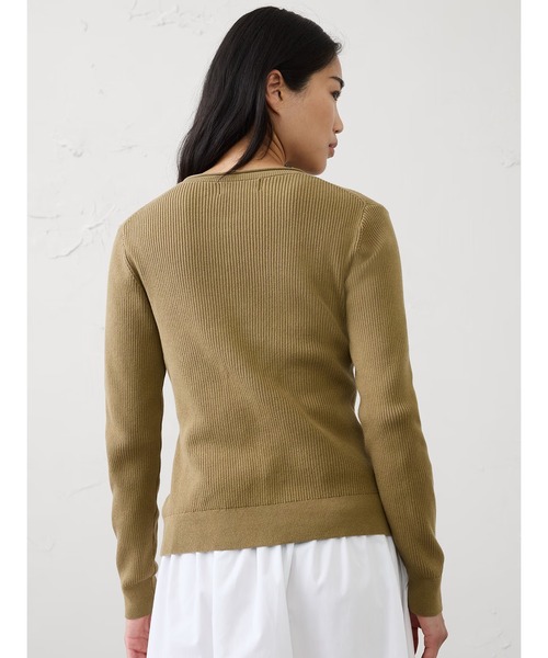 BANANA REPUBLIC FACTORY STORE(バナナリパブリック ファクトリーストア)の「BANANA REPUBLIC FACTORY STORE コットンリブカーディガン(カーディガン/ボレロ・レディース・ブラック/オリーブ・XS/S/M/L)」の4枚目の写真