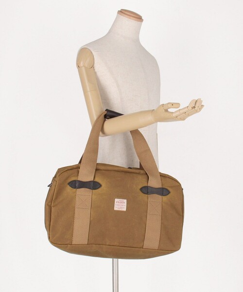 FILSON(フィルソン)の「FILSON/フィルソン Small Tin Cloth Duffle Bag/ティンクロス ダッフルバッグ スモール(ボストンバッグ・メンズ・ブラウン/オリーブ・24)」の12枚目の写真