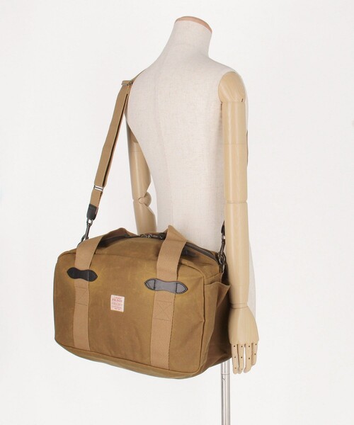 FILSON(フィルソン)の「FILSON/フィルソン Small Tin Cloth Duffle Bag/ティンクロス ダッフルバッグ スモール(ボストンバッグ・メンズ・ブラウン/オリーブ・24)」の13枚目の写真