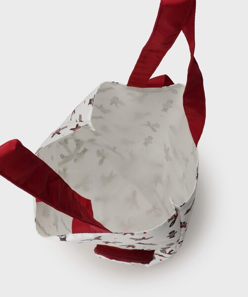LAURA ASHLEY(ローラアシュレイ)の「【撥水加工/持ち手2WAY/ボールチェーン付き】パッカブル トートバッグ ヴィンテージソルジャー柄(トートバッグ・レディース・ホワイト系1/ブルー系・00)」の12枚目の写真