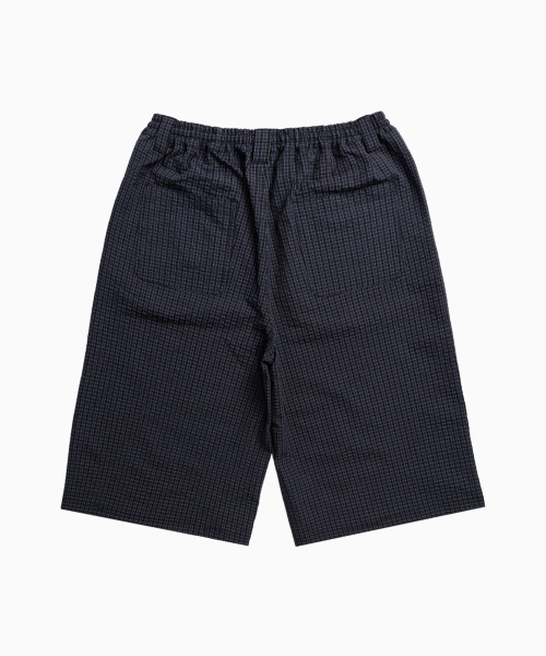 SAINTPAIN（セイントペイン）の「SPリンクルチェックワイドバンディングバミューダパンツチャコール（その他パンツ・レディース・その他・FREE）」の2枚目の写真