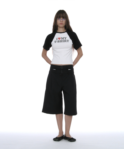 PARTIMENTO WOMEN（パルティメントウィメン）の「ダブルレイヤーウエストバミューダパンツ_ブラック（その他パンツ・レディース・その他・SMALL/MEDIUM）」の5枚目の写真