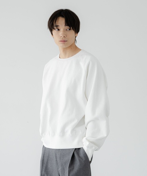 LOWRYS FARM（ローリーズファーム）の「【LFM(U)】コンパクトラグランウラケクルーネック　 1067157（スウェット・メンズ・レッド/ホワイト/ネイビー・MEDIUM/LARGE）」の18枚目の写真