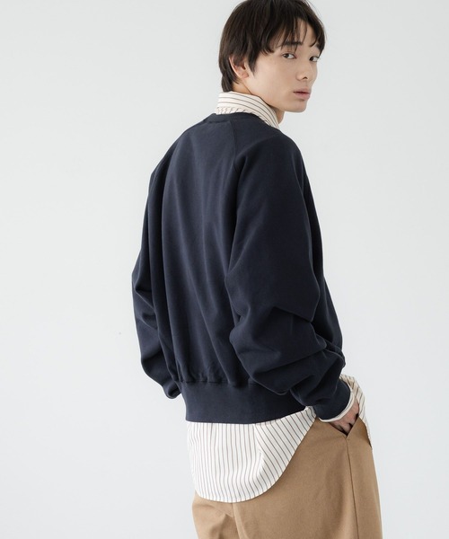 LOWRYS FARM（ローリーズファーム）の「【LFM(U)】コンパクトラグランウラケクルーネック　 1067157（スウェット・メンズ・レッド/ホワイト/ネイビー・MEDIUM/LARGE）」の13枚目の写真