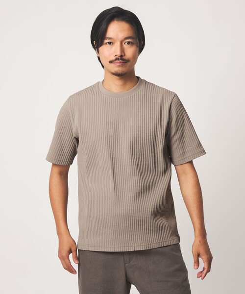 A DAY IN THE LIFE UNITED ARROWS(アデイインザライフユナイテッドアローズ)の「ケーブル ジャガード カットソー<A DAY IN THE LIFE>(Tシャツ/カットソー・メンズ・ホワイト/ベージュ/ネイビー・S/M/L)」の3枚目の写真