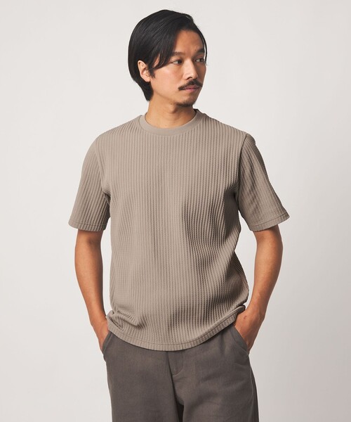 A DAY IN THE LIFE UNITED ARROWS(アデイインザライフユナイテッドアローズ)の「ケーブル ジャガード カットソー<A DAY IN THE LIFE>(Tシャツ/カットソー・メンズ・ホワイト/ベージュ/ネイビー・S/M/L)」の7枚目の写真