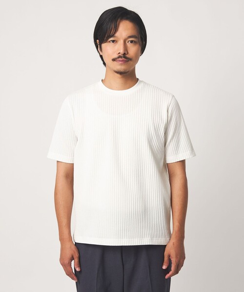 A DAY IN THE LIFE UNITED ARROWS(アデイインザライフユナイテッドアローズ)の「ケーブル ジャガード カットソー<A DAY IN THE LIFE>(Tシャツ/カットソー・メンズ・ホワイト/ベージュ/ネイビー・S/M/L)」の10枚目の写真