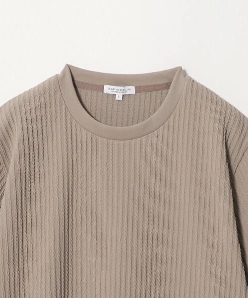 A DAY IN THE LIFE UNITED ARROWS(アデイインザライフユナイテッドアローズ)の「ケーブル ジャガード カットソー<A DAY IN THE LIFE>(Tシャツ/カットソー・メンズ・ホワイト/ベージュ/ネイビー・S/M/L)」の15枚目の写真