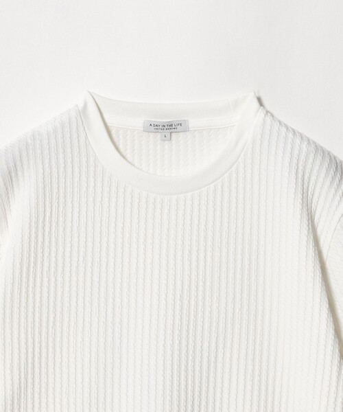A DAY IN THE LIFE UNITED ARROWS(アデイインザライフユナイテッドアローズ)の「ケーブル ジャガード カットソー<A DAY IN THE LIFE>(Tシャツ/カットソー・メンズ・ホワイト/ベージュ/ネイビー・S/M/L)」の19枚目の写真