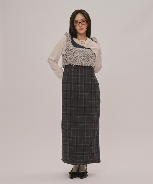 loin nuit(ロワンニュイ)の「velours long sleeve tops / ベロアロングスリーブトップス(Tシャツ/カットソー・レディース・アイボリー/ブルーグレー/ピンク/カーキ/ブラック・FREE)」の15枚目の写真