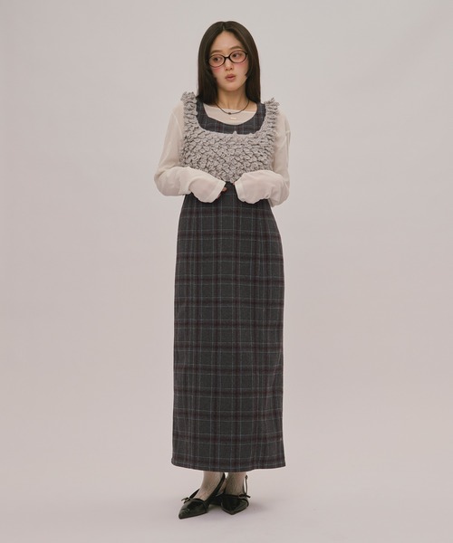 loin nuit(ロワンニュイ)の「velours long sleeve tops / ベロアロングスリーブトップス(Tシャツ/カットソー・レディース・アイボリー/ブルーグレー/ピンク/カーキ/ブラック・FREE)」の16枚目の写真