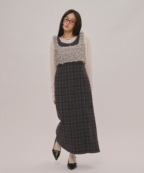 loin nuit(ロワンニュイ)の「velours long sleeve tops / ベロアロングスリーブトップス(Tシャツ/カットソー・レディース・アイボリー/ブルーグレー/ピンク/カーキ/ブラック・FREE)」の17枚目の写真